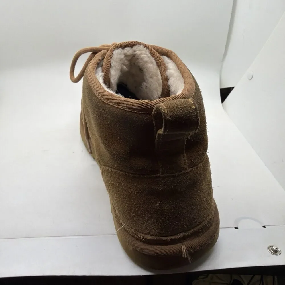 UGG Neumel Chukka Boots Men’s 13 Chestnut Brown Suede Shearling Lined 3236